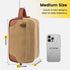 Vorspack Toiletry Bag Hanging Dopp Kit for Men, Water Resistant Canvas Shaving Bag with Large Capacity - Brown