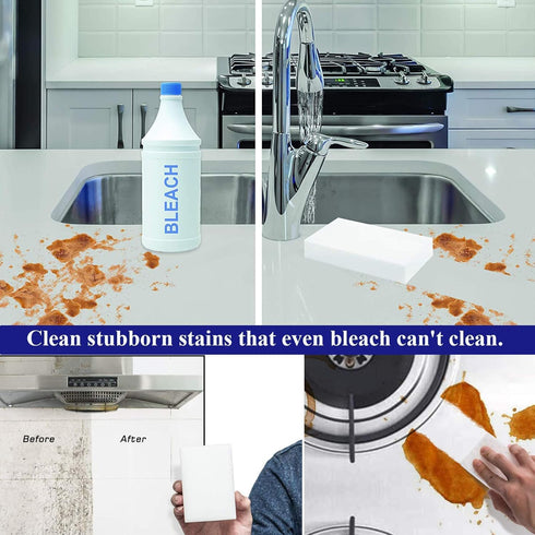Magic Sponge Eraser, 50 Pack Large Melamine Foam Sheets for Kitchen Dish Cleaning, Non-Scratch Household Cleaner
