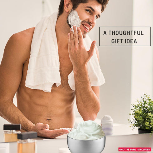 Stainless Steel Shaving Soap Bowl, Unbreakable Shaving Mug for Cream & Soap, Barbers Accessories