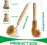 Set 5 Packs 4 Bamboo Dish Brush - Natural Wooden Kitchen Brush, Dish Scrubbers with One Replacement Head, Cleaning