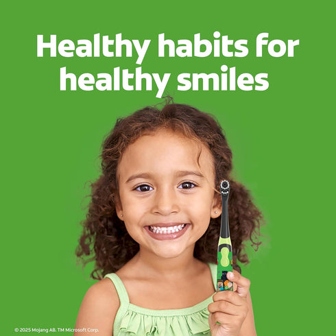 Set, 2 2 Colgate Kids Minecraft Toothbrush and Kids Toothpaste Gift Includes Minecraft-Themed Battery Toothbrush