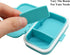 Small Pill Box Supplement Case for Pocket or Purse - 3 Removable Compartments Travel Medication Organizer (Blue)