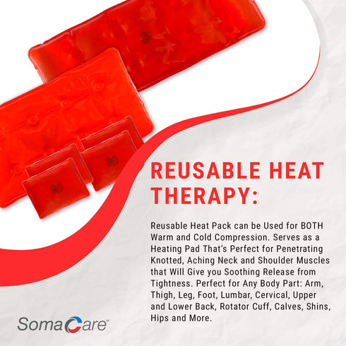 Sport & Back Hot Pack, Reusable for Neck, Shoulders & Joint Pain Relief, Click to Activate, Advanced Hot Therapy