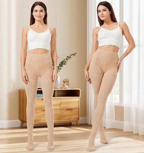 Men,15-20 mmHg NURCOM Medical Compression Pantyhose for Women & Graduated Support Tights, Opaque Closed Toe Waist High