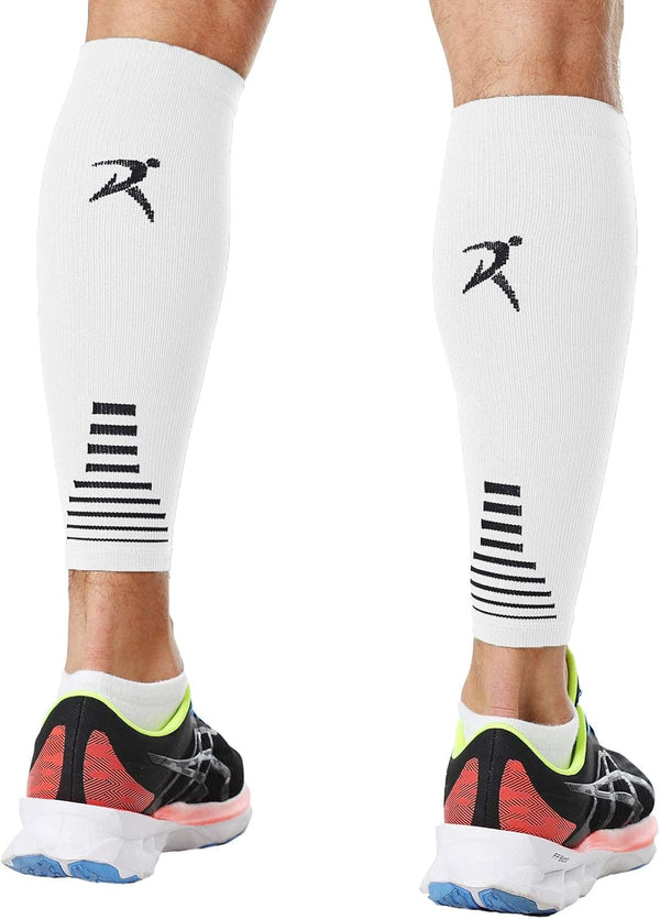 Rymora ORTHOPEDIC_BRACE Leg Compression Sleeve for Pain Relief, Calf Support for Fitness, Running, Shin Splints (White,