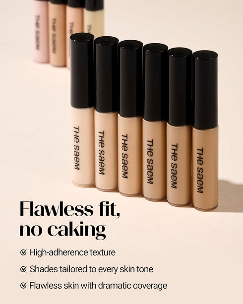 THESAEM Cover Perfection Tip Concealer, Liquid Multi-Use Makeup for Acne, Dark Spots, 0.2 fl.oz. (#1 Clear Beige)