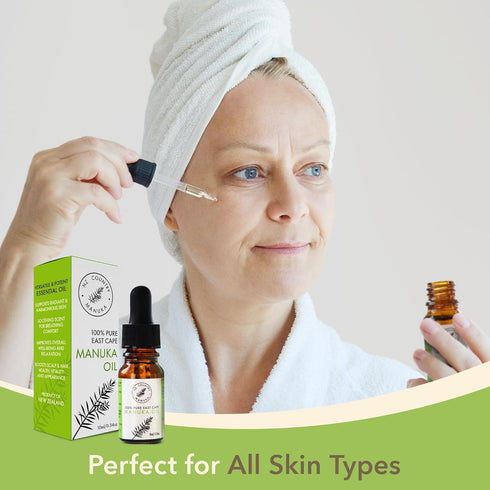 100% Pure New Zealand Manuka Oil - Organic Essential Oil, 35x Stronger Than Tea Tree Oil for Skin, Hair, Diffuser