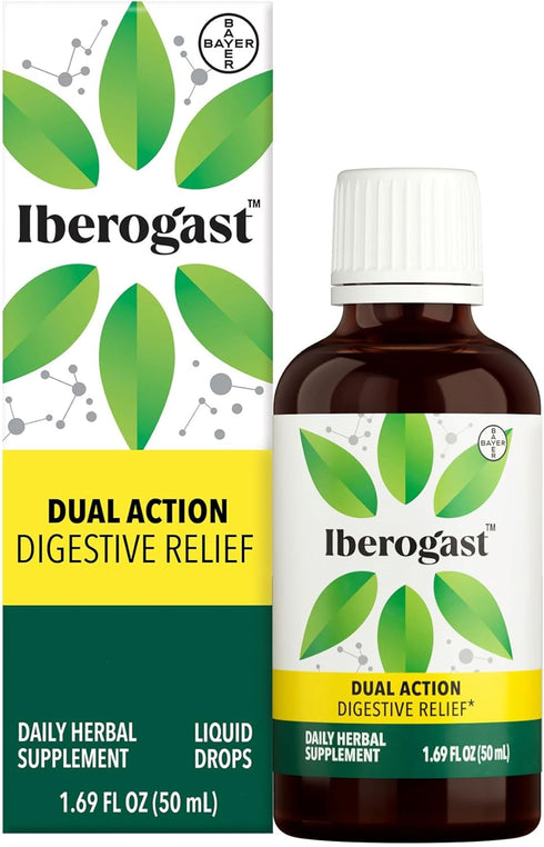 Iberogast Dual Action Digestive Relief, Daily Herbal Supplement for Gut Health and Digestive Function Support