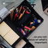 Uncluttered Designs Large Black Vanity Organizer - Countertop Mens Organizer with Drawers for Cologne & Skincare