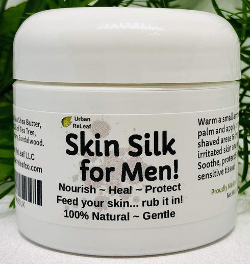 Urban ReLeaf Skin Silk for Men, Heal Dry Irritated Skin, 100% Natural Vegan Gift for Dads