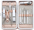 Manicure Set Professional Nail Clippers Kit, 12Pcs Stainless Steel Grooming Tools for Travel or Home, Rose Gold