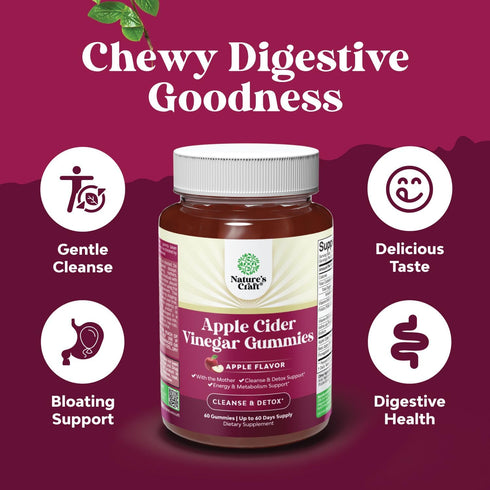 Gummies Gummies Immune Gummy 2 pack Apple Cider Vinegar with the Mother-Natural Energy Supplement ACV with Mother