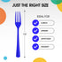 Disposable Dark Blue Plastic Forks 50 Pcs - Heavy Duty Dark Blue Plastic Disposable Cutlery - Dark Blue Disposable Flatware, Dark Blue Plastic Silverware, Plastic Forks Dark Blue Exquisite by Exquisite