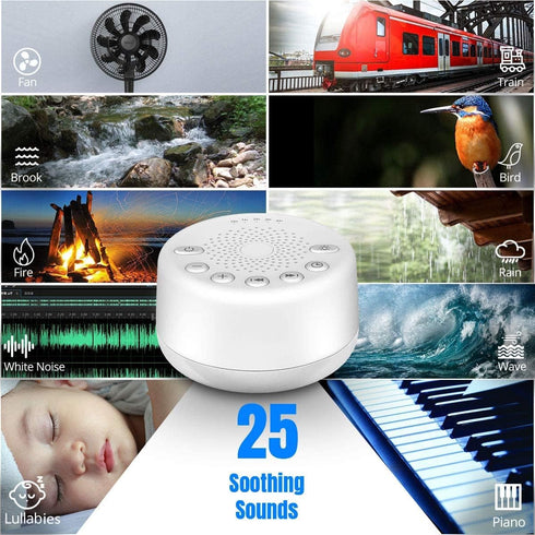 Sound Machine Easysleep - White Noise Machine with 25 Soothing Sounds and Night Lights for Relaxation