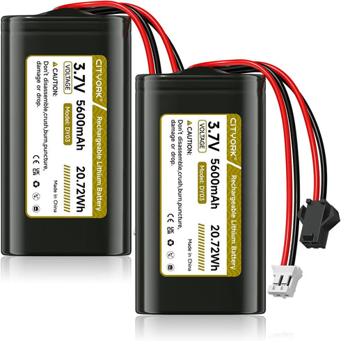 Palowextra 2 Pack 3.7V 5600mAh Lithium ion Rechargeable Battery Pack with SM2.0 PH2.0