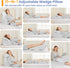 Set 3PCS Sasttie Wedge Pillow for After Surgery, Adjustable Bed Wedge Pillow Headboard with Memory Foam Neck Cushion