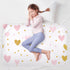 miaozhen 52" 34" Heart Dot Valentine's Day Extra Large Resuable Changing Pad Covers Soft Absorbent Pets Potty Training