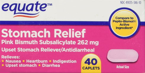 Equate Stomach Relief Caplets, 40ct