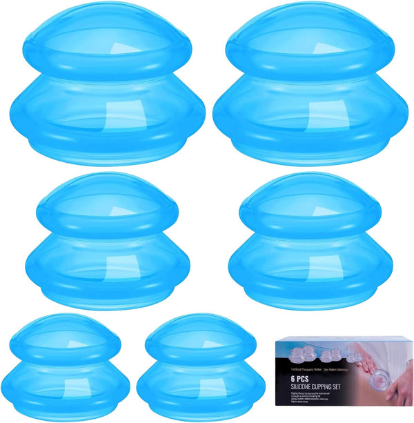 Eiito Cupping Therapy Sets -Silicone Cups Set Firm (6 Cups) Professional Massage