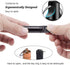 2 Pack Small Pocket Pill Box Keychain, Portable Mini Aluminium Pill Organizer for Travel (Black & White)