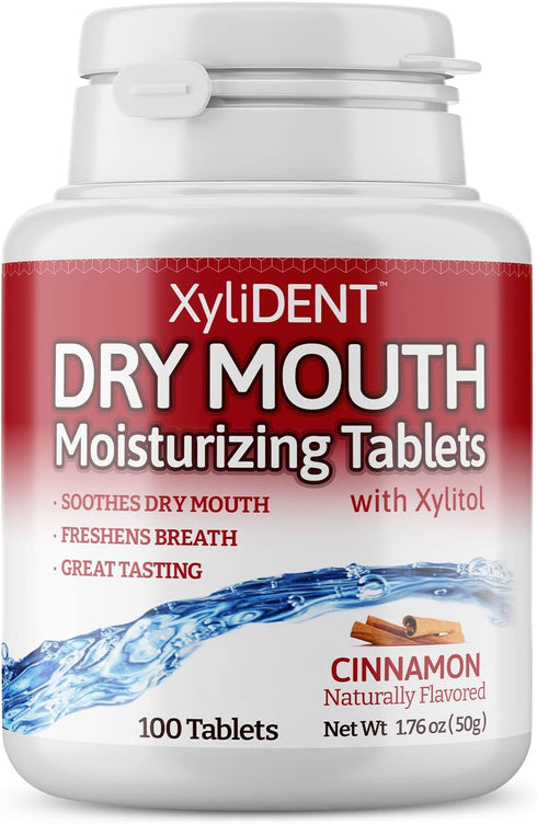 Nature's Stance XyliDENT Xylitol Tablets for Dry Mouth Relief, Freshens Breath, 100 Count (Cinnamon)
