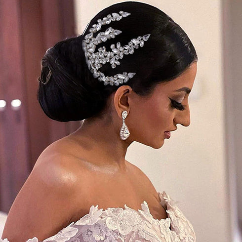 Sparkling Rhinestone Wedding Comb, Bridal Headpiece Hair Accessories for Brides