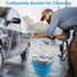 Collapsible Mop Bucket and Ice Bucket - 5L (1.3 Gallon) Portable Silicone Dust Mops Bucket for Household Cleaning