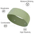 TERSE Headbands for Women Short Hair Non Slip Elastic Sweat Hairbands Soft Fabric Cloth Hair Bands for Women's Hair, Workout Yoga Running Sport Thin Hair Wrap for Girls