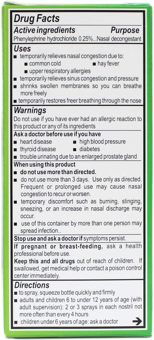 Neo-Synephrine Nasal Spray, MILD Formula, 0.5-Ounce (Pack of 3)