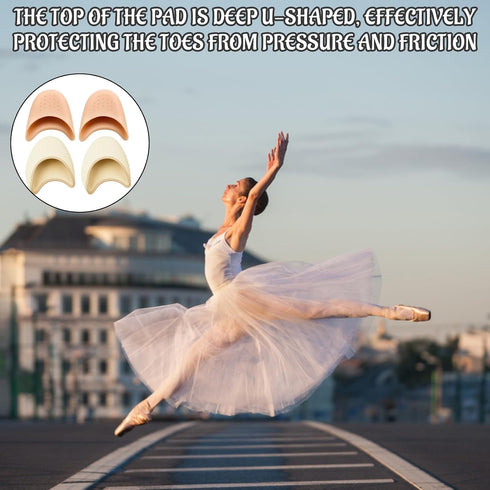 ZHLKHIOP 2 (1 1 Pairs Silicone & Sponge), Toe Pads for Pointe Shoes, Comfortable Cushioning for Ballet Dancers, Soft