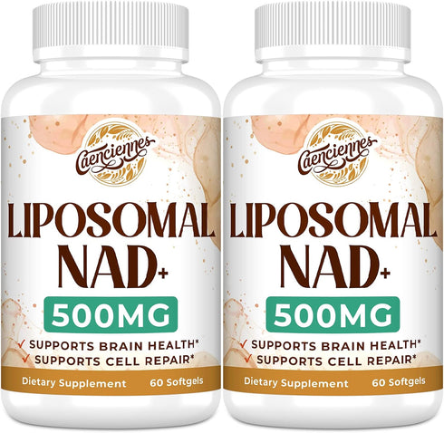 Liposomal NAD+ 500 MG Supplement, True NAD Plus for Cellular Energy, Superior Absorption, Healthy Aging, 120 Serving