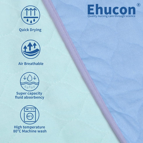 4-Layer 18.9"X33.9"(Pack 2 Wheelchair Highly Absorbent Incontinence Waterproof Pads, Soft Extra Large Washable