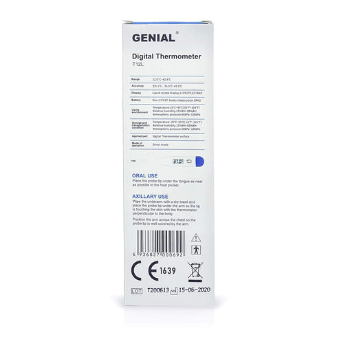 Digital Thermometer for Fever - Quick Reading Waterproof Oral Thermometer with Fever Indicator for All Ages