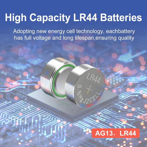 kunying AG13 LR44 (25-Pack) 1.5V LR44 |AG13/A76/357/L1154F/SR44 Batteries - Long-Lasting Alkaline Battery for Watches