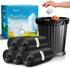 Teivio 4 Gallon Strong Trash Bags, 200 Counts, Black Garbage Bags for Bathroom, Home, Office