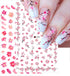 3D Pink Cherry Blossom Nail Art Stickers, Self-Adhesive Floral Designs, Spring Nail Art Supplies for Women