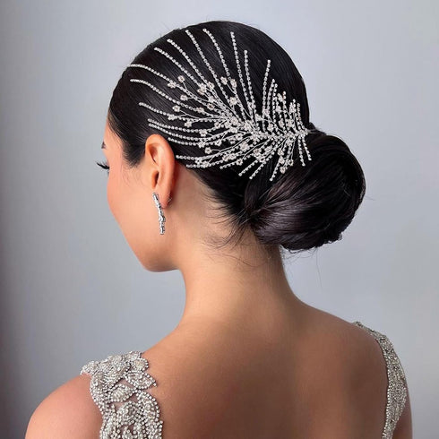 Wedding Headband Crystal Bridal Headpiece, Rhinestone Hair Accessories for Women, Bride and Bridesmaids