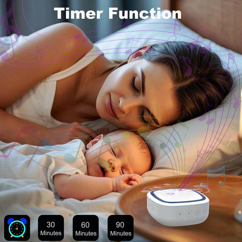 UNIONOW 36 Function,3 Timers,15 White Noise Machine,Wireless Connect Sound Machine with Soothing Sounds, Sleep Machine