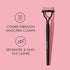 JAPONESQUE Velvet Touch Lash Separator - Eyelash Comb Tool, Remove Mascara Clumps, Arc Lash Brush (Black)