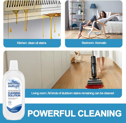 homeazy 2L S3 S5 S6 S7 Mop(33.8 OZ*2) Hard Floor Cleaning Solution for Tineco iFLOOR Series - FLOOR ONE Series, Deep