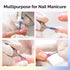 MelodySusie Nail Drill Kit, 10pcs 3/32 Inch Diamond Cuticle Bits, Manicure Pedicure Tools, Rainbow
