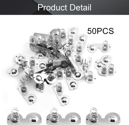 Fielect 50Pcs AA Battery Spring Plate, Positive Negative Conversion Spring Contact