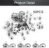 Fielect 50Pcs AA Battery Spring Plate, Positive Negative Conversion Spring Contact