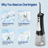 Cordless Water Flosser for Teeth Cleaning, 300ML Portable Electric Water Flossers with 5 Modes & 6 Jet Tips for Braces Gums Teeth Cleaning, IPX7 Waterproof Oral Irrigator for Adults/Kids, Black
