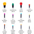 SHANY Vegan Makeup Brushes - LUNA, 6 PC Double Sided Travel Brushes with 12 Unique Bristles & Storage Pouch