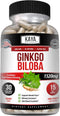 Kaya Naturals Red Panax Ginseng + Ginkgo Biloba | Nootropic Brain Supplement for Cognitive and Concentration Support