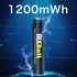 AAA Rechargeable Battery USB C 1.5V 1200mWh High Capacity,Rechargeable AAA Batteries Lithium 6-Pack with USB C Port Cable 1500 Cycles
