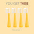 Vekkia Bear Kids Electric Toothbrush Replacement Heads, 7X More Plaque Removal, Soft Bristles, 4 Pack, Yellow