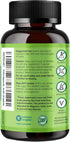 NATURELO Magnesium Glycinate Supplement - 240 Capsules, 200 mg Glycinate Chelate with Organic Vegetables for Sleep &