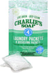 Packets (2 Pack, 8 Charlie's Soap - Unscented Laundry - Travel Size Total Loads)